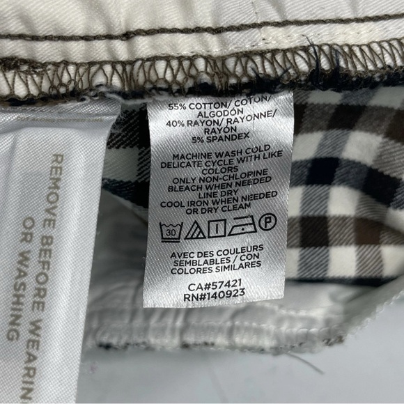 LOFT Women's Black Brown White Gingham Plaid Pants Skinny Cropped Stretch Size 8 - Picture 6 of 10